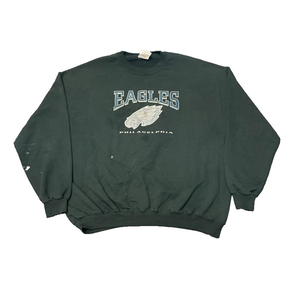 Vintage Philadelphia Eagles NFL Sweatshirt Mens XL Black 1990s Jerzees